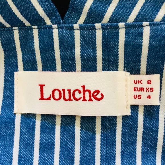 ModCloth Denim Striped Suspenders/Jumper NWOT - Picture 5 of 8